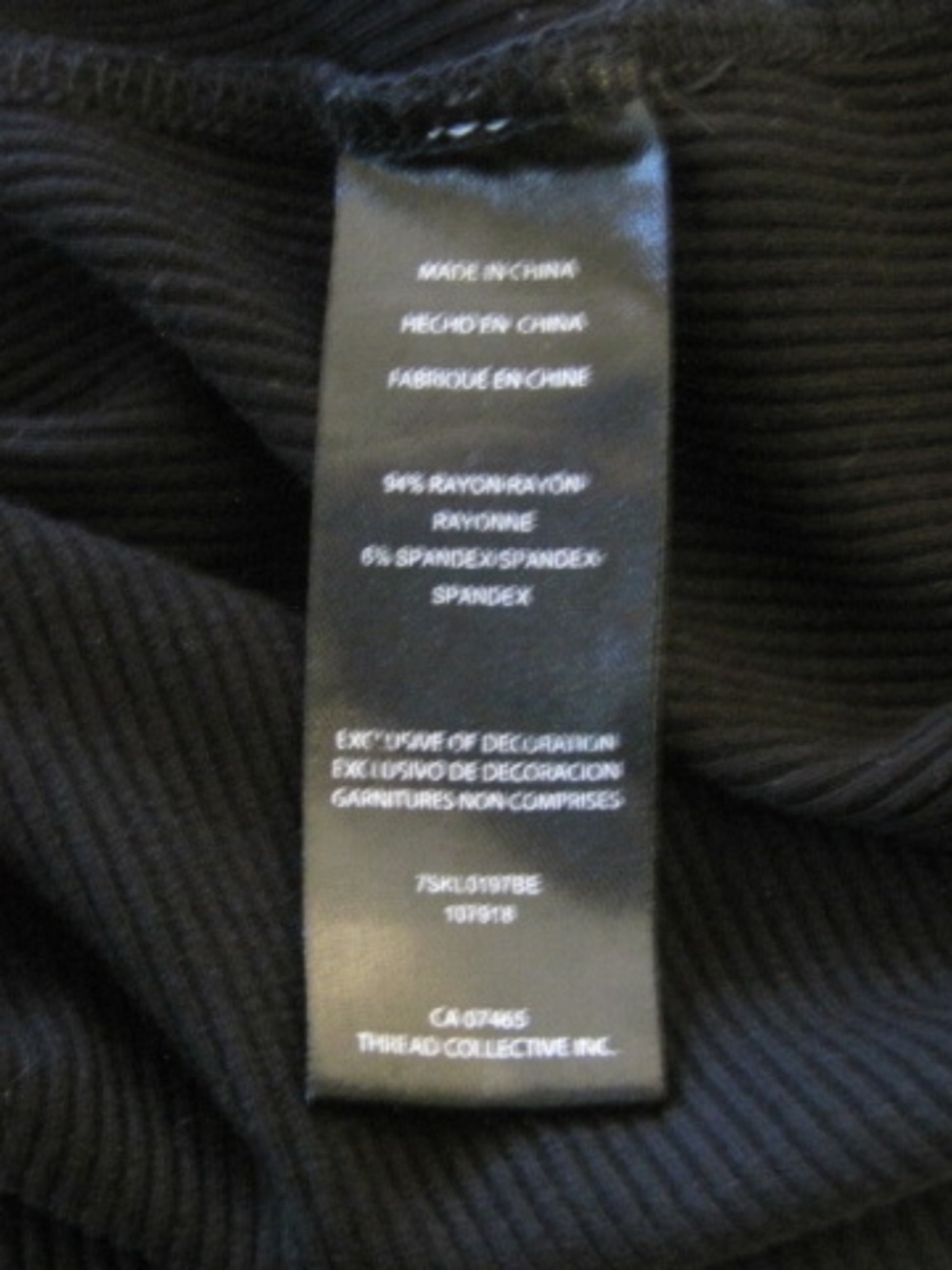 Bebe Logo Ribbed Top - Picture 5 of 8